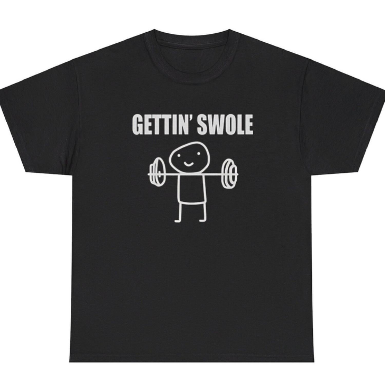 Funny Gym Workout Meme Humor Pump Cover TShirt Featuring Getting Swole Design