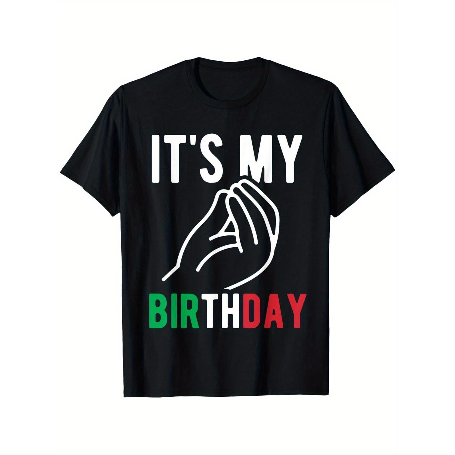 My Birthday Party Italia Graphic T Shirt 100 Percent Cotton 180g Heavyweight Relaxed Fit Streetwear Tee Featuring Italian Flag Inspired Print Unisex Adult Casual Birthday Apparel Fun Gift for Men Women Dad Mom and Friends Bold Print