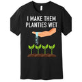 Mens Short Sleeve Graphic T Shirt Collection Featuring Playful Wet Plant Design In Black