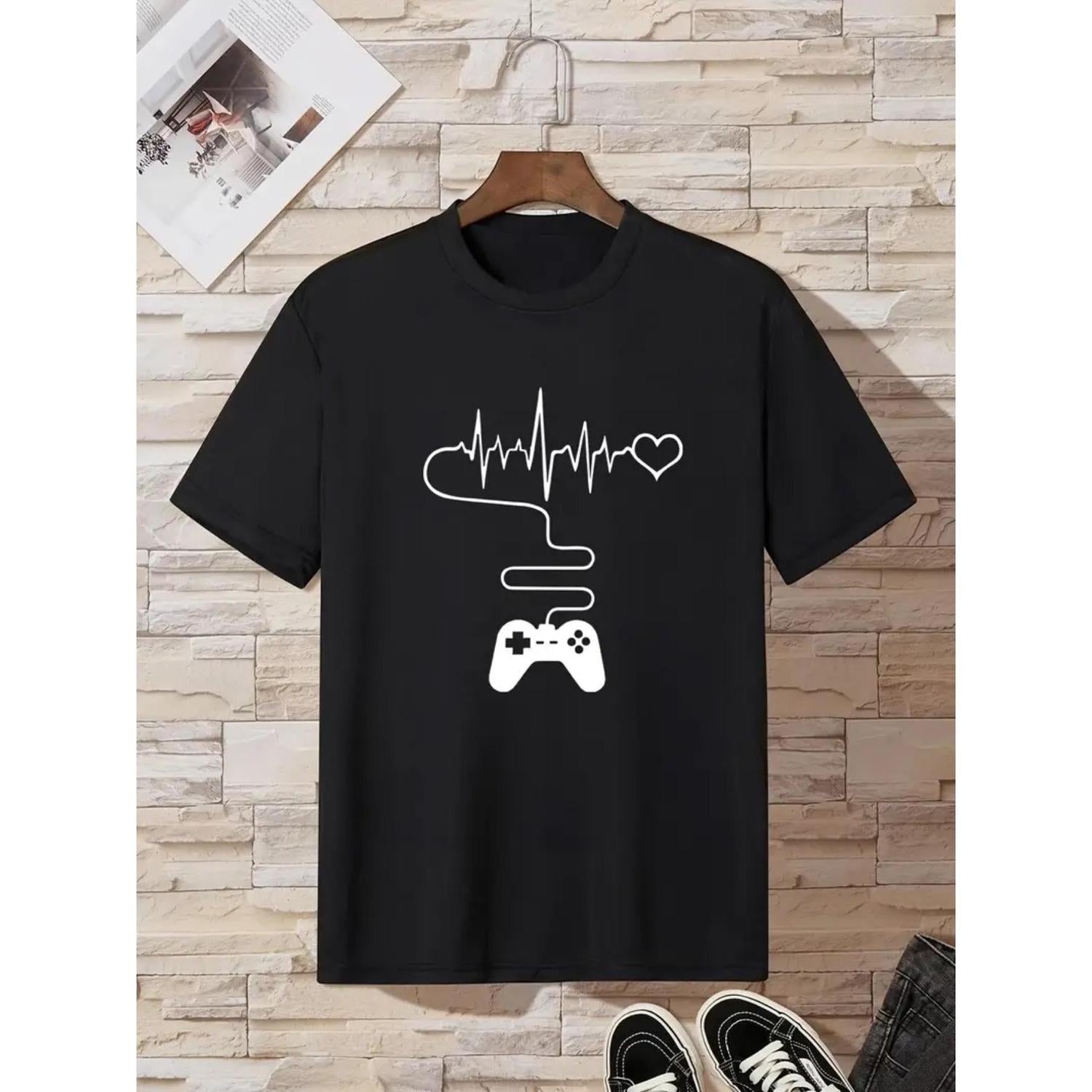 Comfortable Breathable Cotton Graphic Tee for Gamers Ideal for Casual and Tournament Wear Perfect Gift for Video Game Fans Travel Friendly Playful Design Machine Washable Gamer Apparel