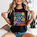 Protect Democracy Floral Tee No Kings In America Protest Shirt Unisex Political Statement Activist Apparel Gift