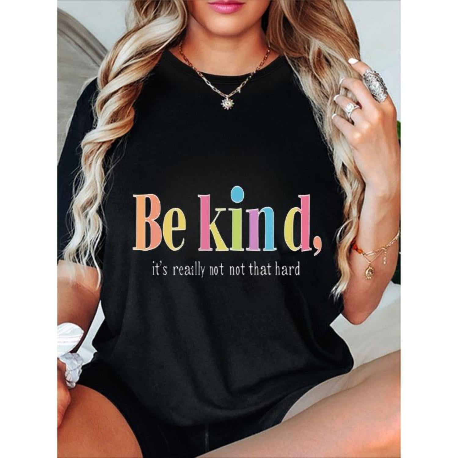 Womens Cotton Breathable Lightweight Casual Round Neck TShirt Perfect for Holidays Birthdays Christmas Graduation Gifts Casual Attire Positive Message Apparel Comfortable Fit and Soft Material