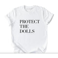 Protect The Dolls Feminist Human Rights Gender Equality Trans Rights Transgender Pride Cotton Casual Shirt
