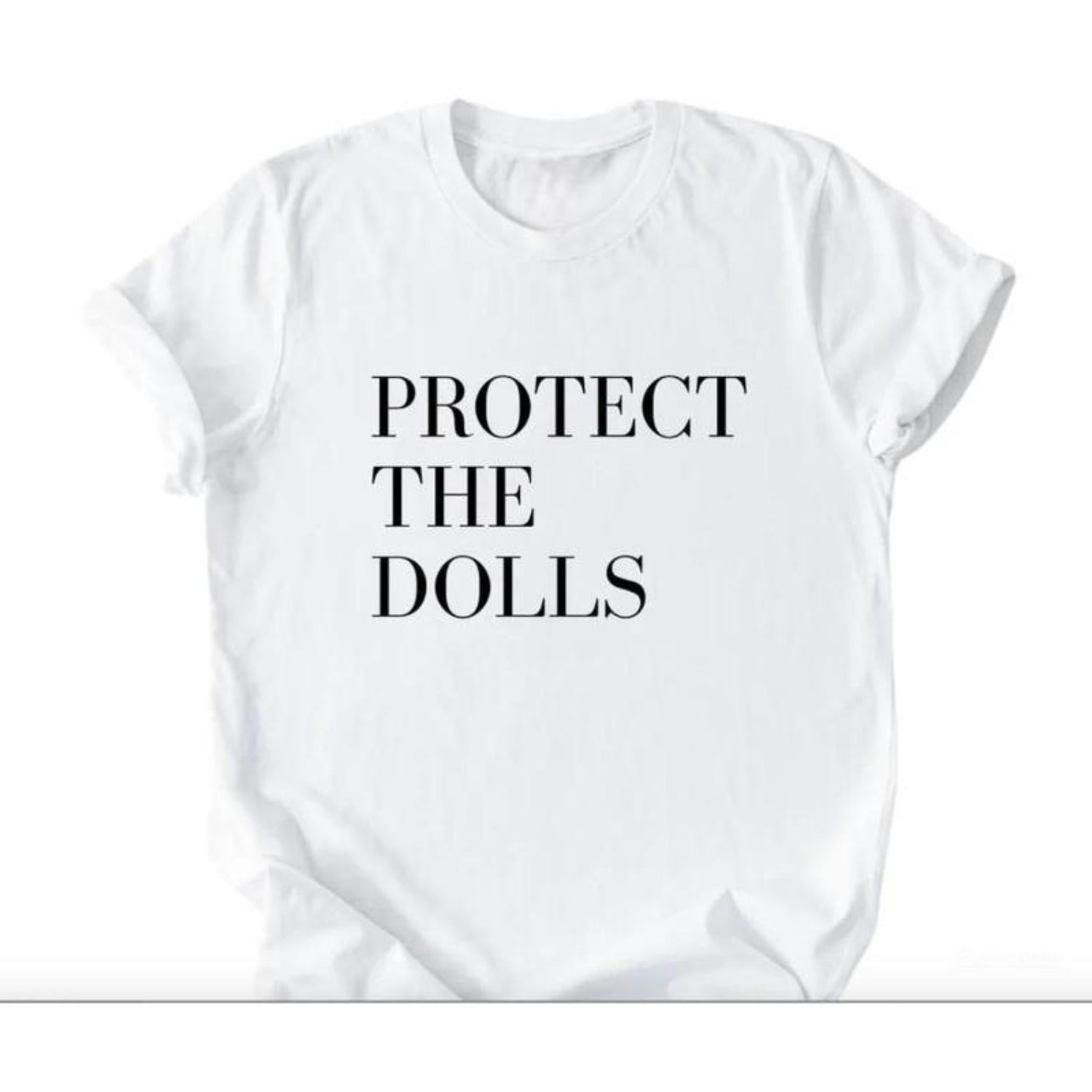 Protect The Dolls Feminist Human Rights Gender Equality Trans Rights Transgender Pride Cotton Casual Shirt