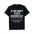 Mens Mind Over Matter Black Cotton TShirt Featuring Bold White Text Short Sleeve Crew Neck Comfortable Casual Suitable for Everyday Wear and Athletic Activities