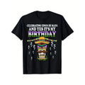 Mens Cinco De Mayo Birthday Graphic TShirt Featuring Celebrating Cinco De Mayo And Birthday Text Soft Breathable Cotton Tee For Festive Party Celebrations And Birthday Gifts