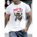 Mens Halloween Black Cat Graphic Cotton TShirt Casual Short Sleeve Round Neck Machine Washable Halloween Top Streetwear