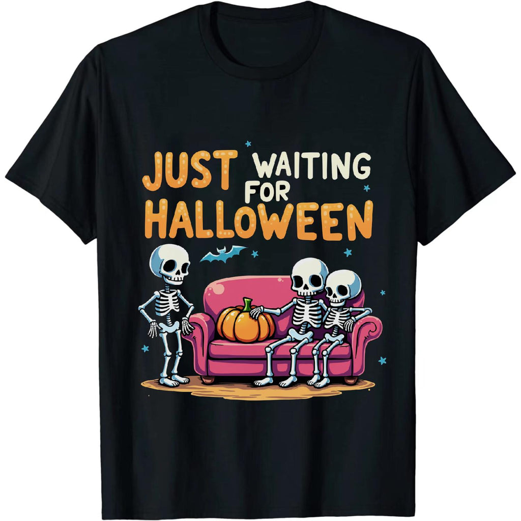 Cute Funny Halloween Skeleton Pumpkin And Ghost Shirt Scary Witch Costume Tee For Men Women And Teens Party Outfit