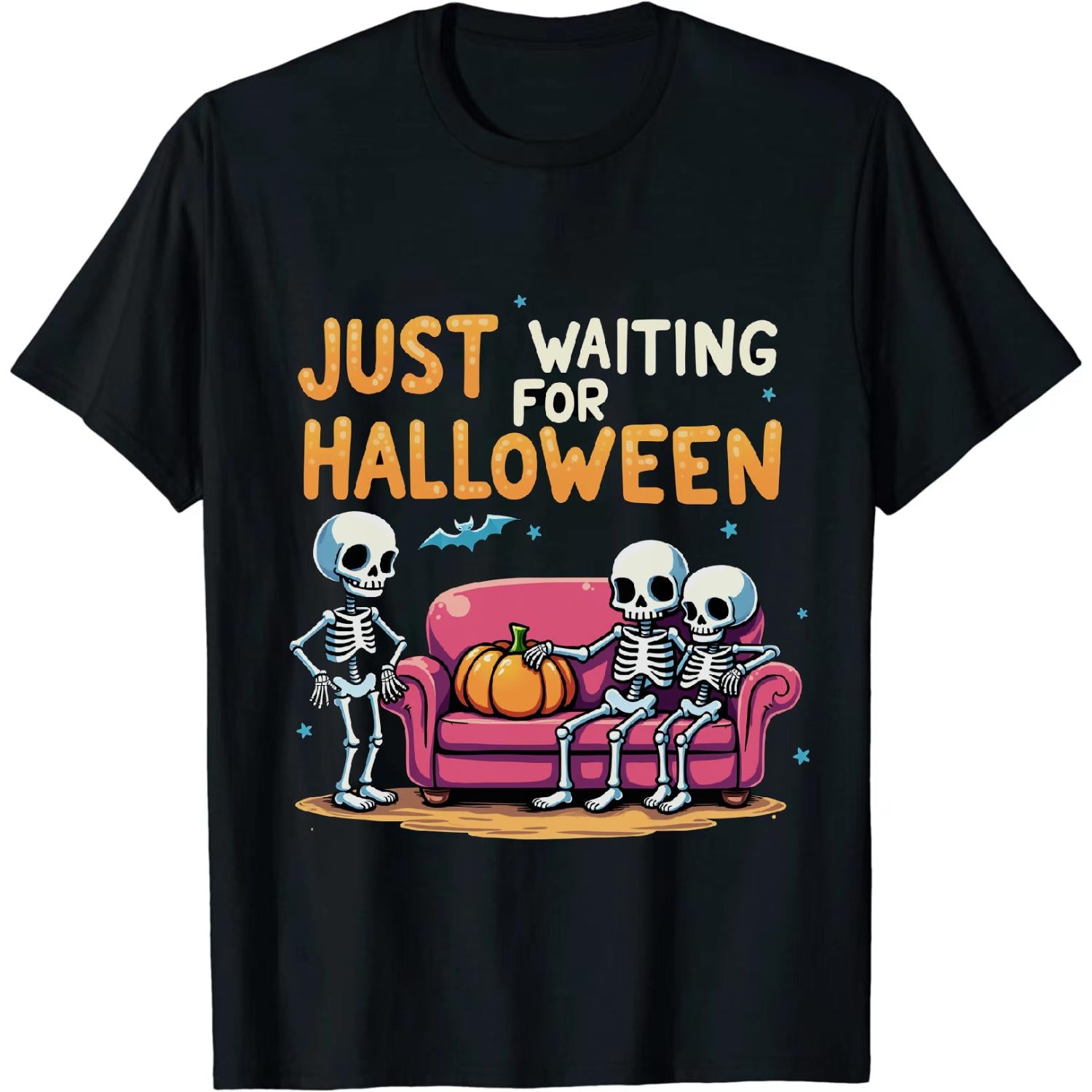 Cute Funny Halloween Skeleton Pumpkin And Ghost Shirt Scary Witch Costume Tee For Men Women And Teens Party Outfit