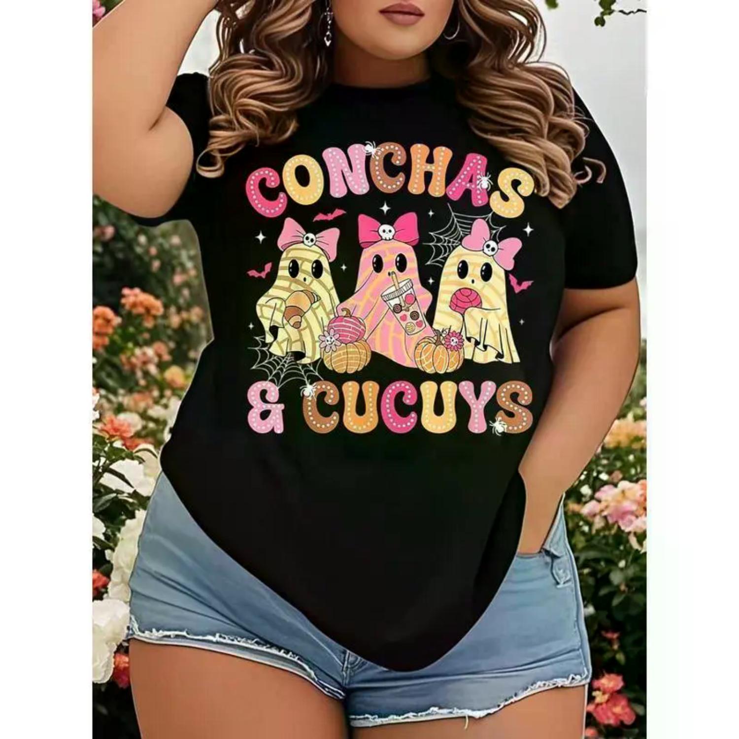 Mexican Ghost Shirt Espooky Vibes Fantasma Graphic Tee Concha Day Of The Dead Mexican Halloween Ghost TShirt Spooky Season Shirt Halloween Gift For Latina Mom