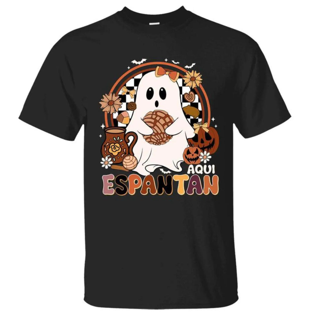 Spooky Mexican Halloween Ghost Conchas T Shirt Unisex Graphic Tee Ideal for Men and Women Halloween Gifts