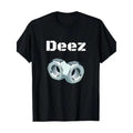 Cotton T Shirt 100 Percent Funny Deez Nuts Graphic Tee Mens Casual Crew Neck Short Sleeve With Geometric Design Black Streetwear