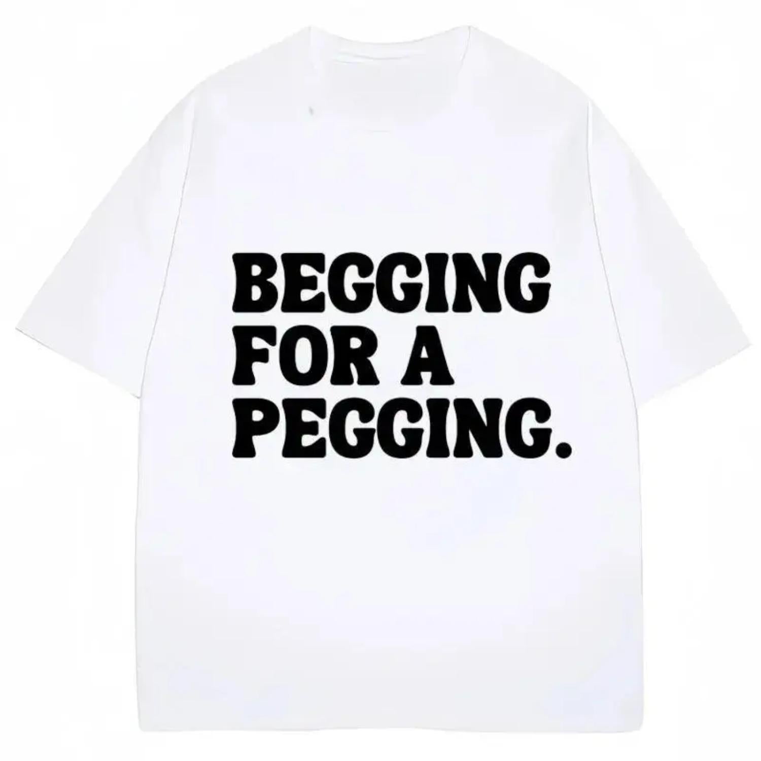 Humorous Letter Print Oversized Cotton T Shirt for Spring and Summer Unisex Casual Streetwear