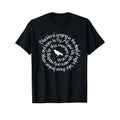 Men S 100 Cotton Blackbird Sings Night Graphic T-Shirt Soft Breathable Casual Round Neck Top Inspirational Quote Crow Illustration Perfect for Halloween Christmas Gifts Year Round Wear Holiday Gift Short Sleeve Tee