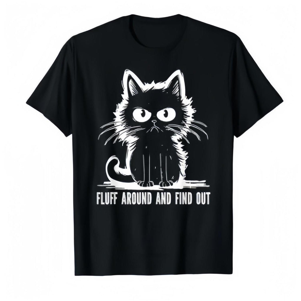 Funny Cat Shirt Fluff Around And Find Out Gift Tee For Men And Women