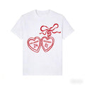 T Shirt With Red Heart Design Featuring Hollander 24 And Rozanov 81 Text Connected By A Bow Ideal For Valentines Day And Romantic Events