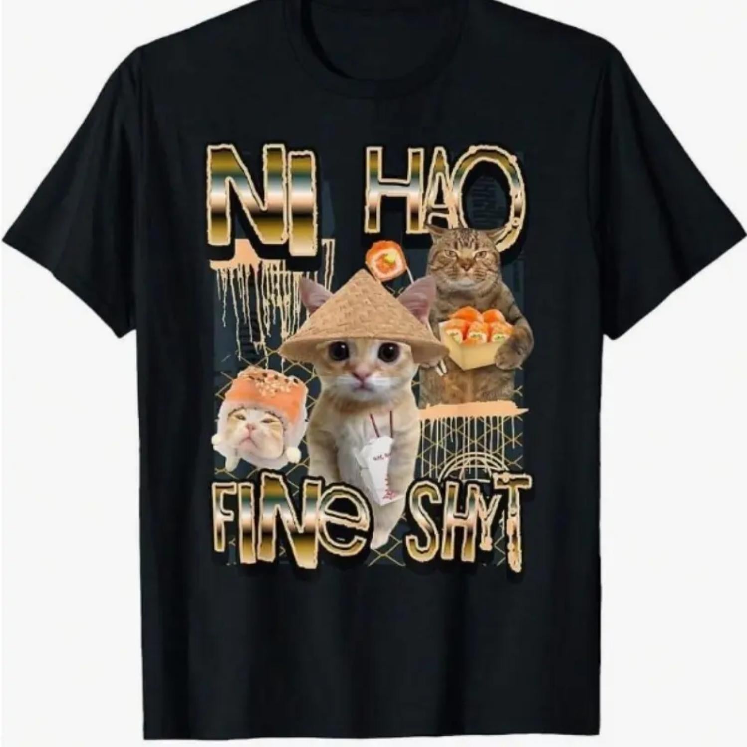 Humorous Gen Z Brainrot Meme Cotton Unisex Graphic T Shirt Casual Heart Print Cartoon Womenswear Top