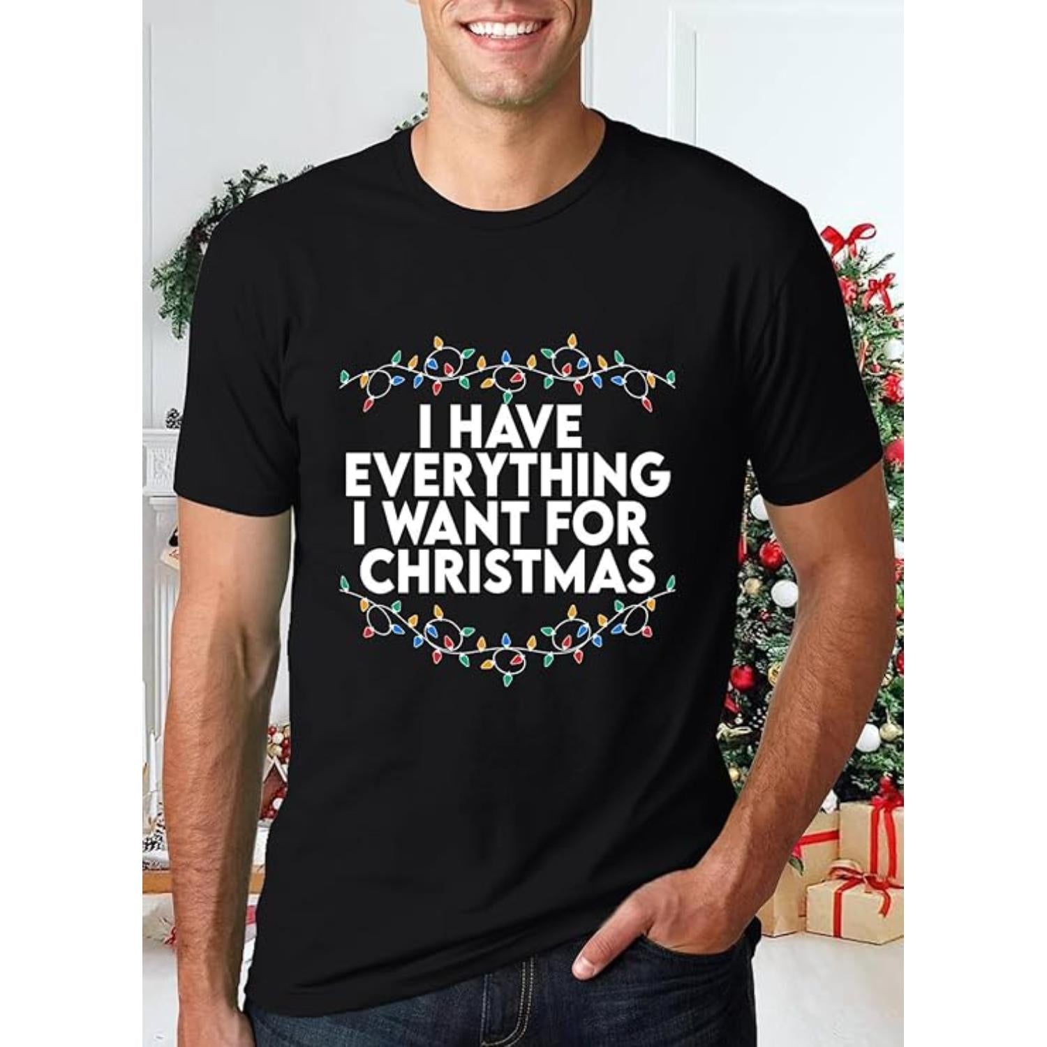 Festive Matching Couple Shirts His and Hers Christmas Outfit Sets Humorous Family Pajamas Short Sleeve Tees