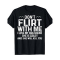Humorous Couple TShirt For Men Expressing Love And Loyalty Bold White Text Casual Gym Wear Crew Neck Short Sleeve Runnin