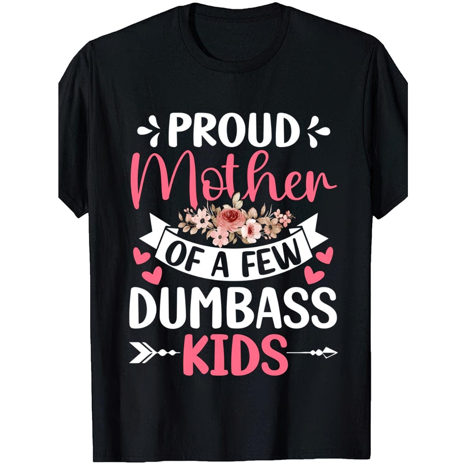 Proud Mom Cotton Round Neck TShirt Short Sleeve for Men Women Family Funny Gift Tee