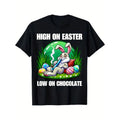 Easter Bunny Cotton Round Neck Short Sleeve T-Shirt for Men Women and Family Funny Gift Shirt