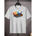 Mens Plus Size Retro Arcade Gaming Graphic TShirt Vibrant Yellow MidStretch Crew Neck Tee with Pixel Art Design Lightweight Summer Casual Top for Adult Gamers Nontransparent Fabric Plus Size
