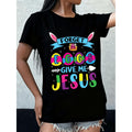 Jesus Over Eggs Easter T Shirt for Women Perfect for Office Dates and Mothers Day Gift