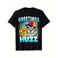 Discover The Playful Cat Meme T Shirt Guaranteed To Bring Smiles Unisex Cotton Streetwear Basic Tee For Cat Enthusiasts