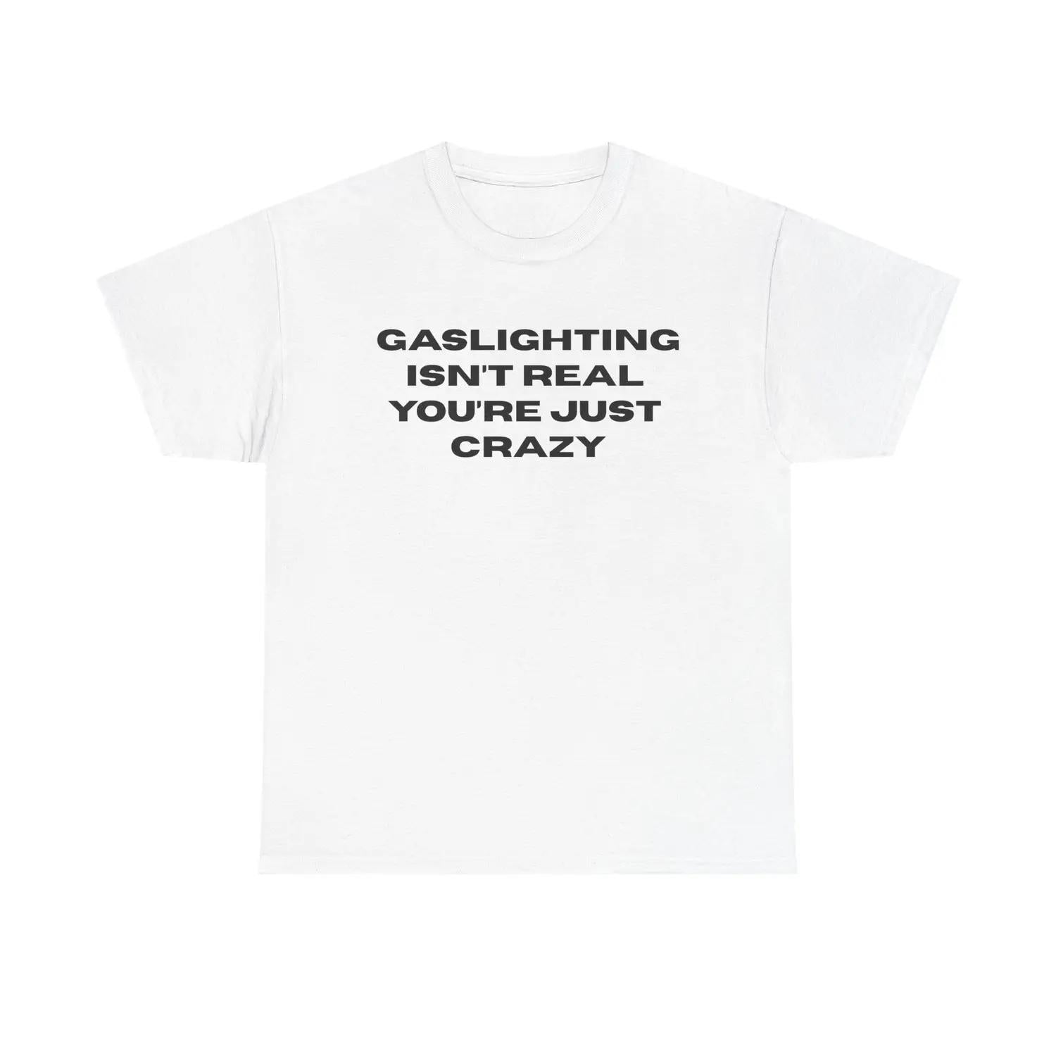 Casual Classic Cotton Gaslight T-Shirt Unisex Fashion Menswear Streetwear