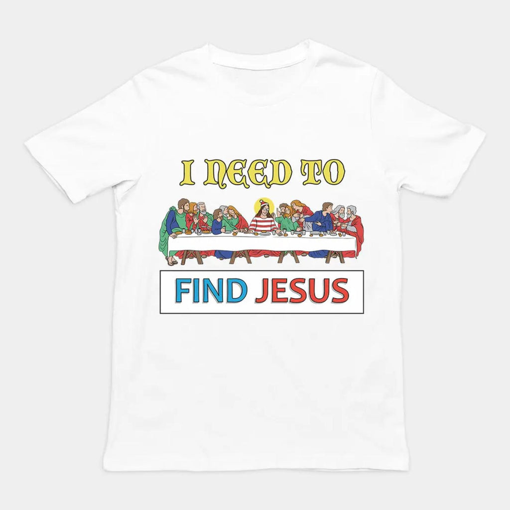 Funny Streetwear Graphic Tee Featuring I Need To Find Jesus Wheres Wally Statement Shirt For Men And Women Gift Ideas For Her And Him Vibes