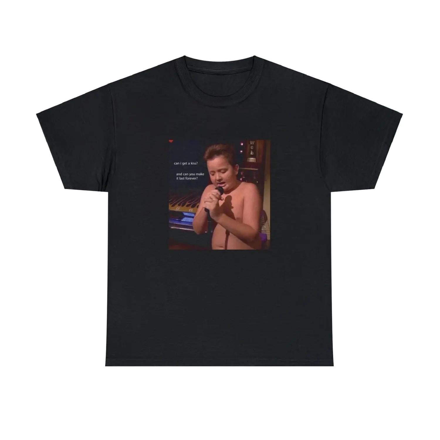 Funny Unisex Cotton Tee Featuring Gibby Singing Meme Design Casual Gift Menswear Top