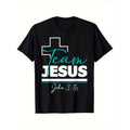 Team John 316 Christian Bible Church T Shirt Casual Short Sleeve Top Comfortable Fit Men Crew Neck Design Soft Breathable Moisture Wicking Essential Summer Tee Trendy Fashion