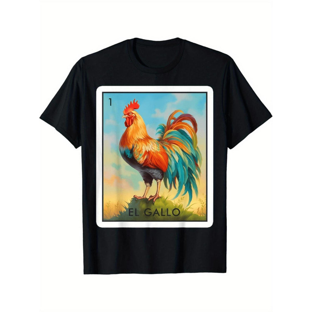Mexican Lottery Bingo Game Traditional Rooster Card Gift Unisex T Shirt