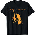 Funny Tees for Men and Women Mildly Irritated Worm Graphic T Shirt 100 Percent Cotton Unisex Tee for Daily Wear Casual Outings and Gift Giving