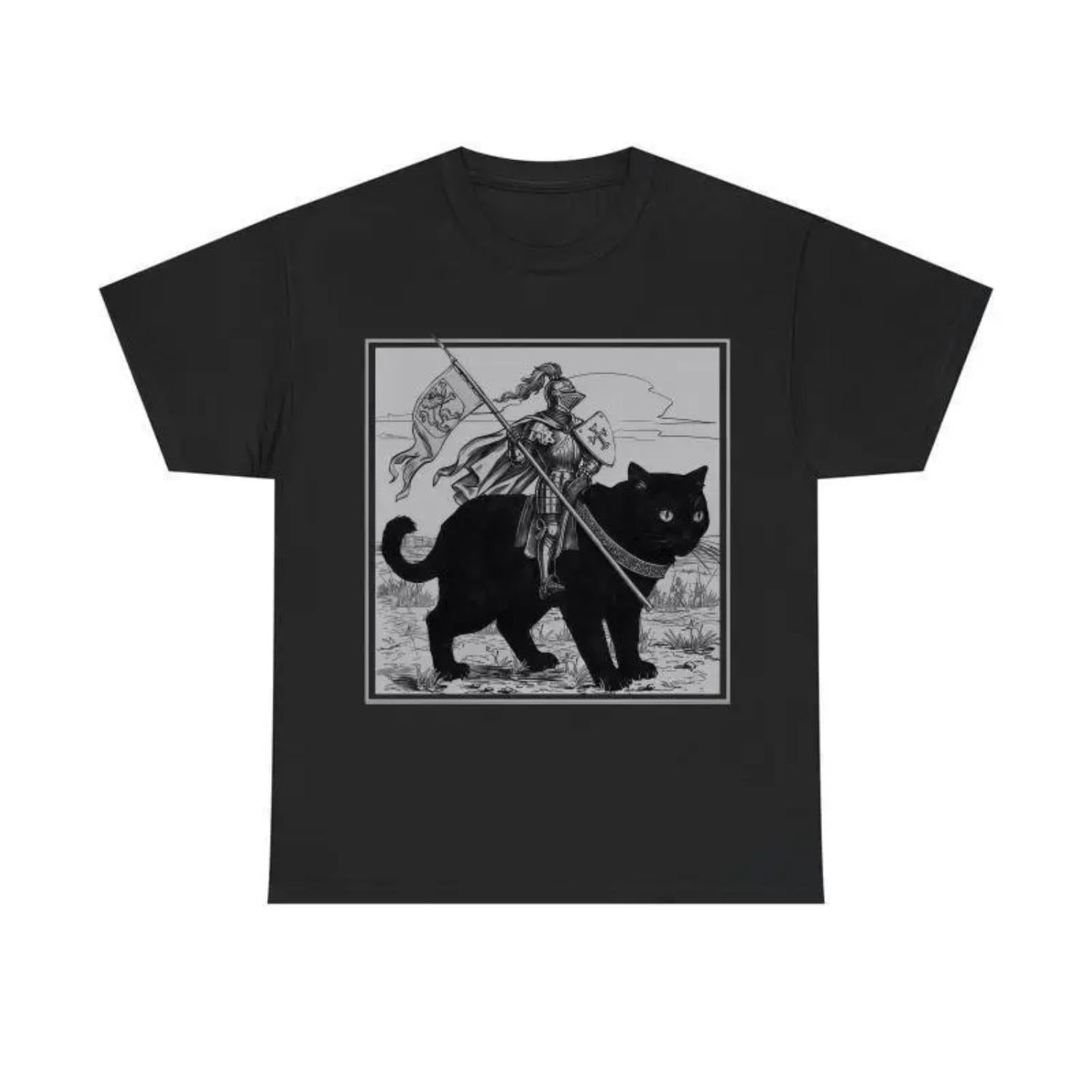 Medieval Knight Shirt Renaissance Fair Cat Rider Funny Meme Renaissance Faire Medieval Fantasy Gift