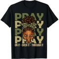 Strengthen Your Spirit With Inspirational Afro Christian Sayings Featuring Empowered Black Women Tshirt