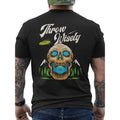Disc Golf Skull Graphic Mens T Shirt With Back Print In Black