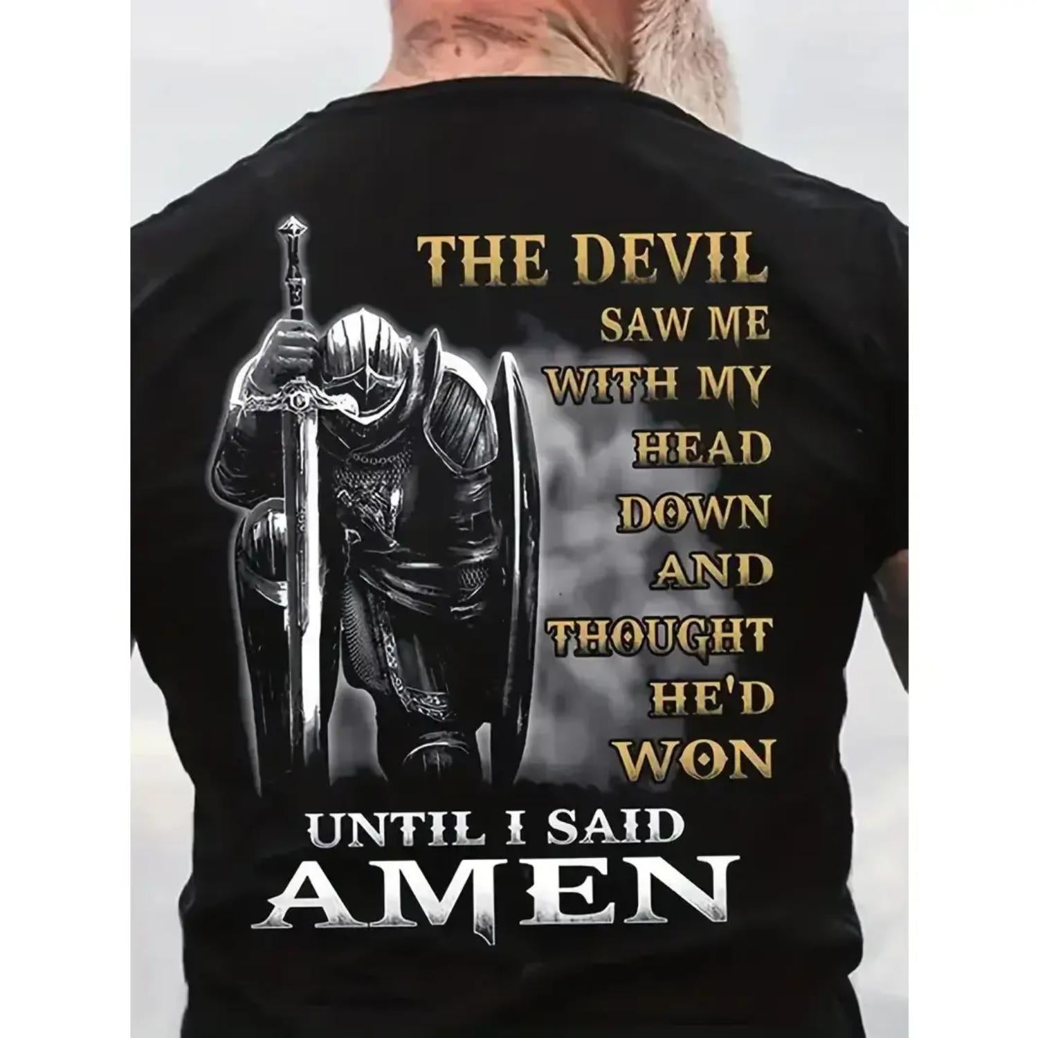 Mens T Shirt Graphic Tee Featuring Letter Templar Cross Crew Neck Black 3D Print Plus Size Casual Short Sleeve Vintage Street Fashion Apparel