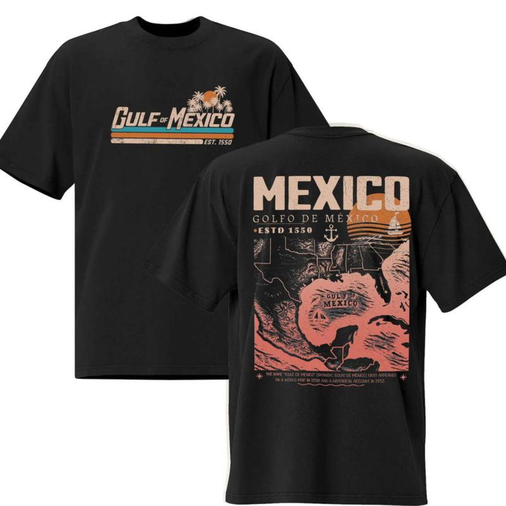 Retro Gulf Coast Shirt for Mexico Lover Featuring Beach Scene and Coastal Vibes
