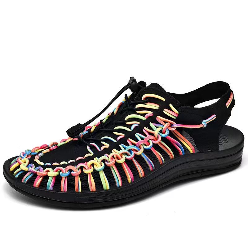 Summer New Large Size Fashion Casual Men And Women Universal Hand-woven Trendy Sandals MTM0682-3